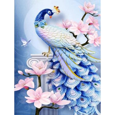5D DIY Diamond Painting Peacock Blossom Diamond Embroidery Full Mosaic Kits Cross Stitch Home Decor Handmade Gifts