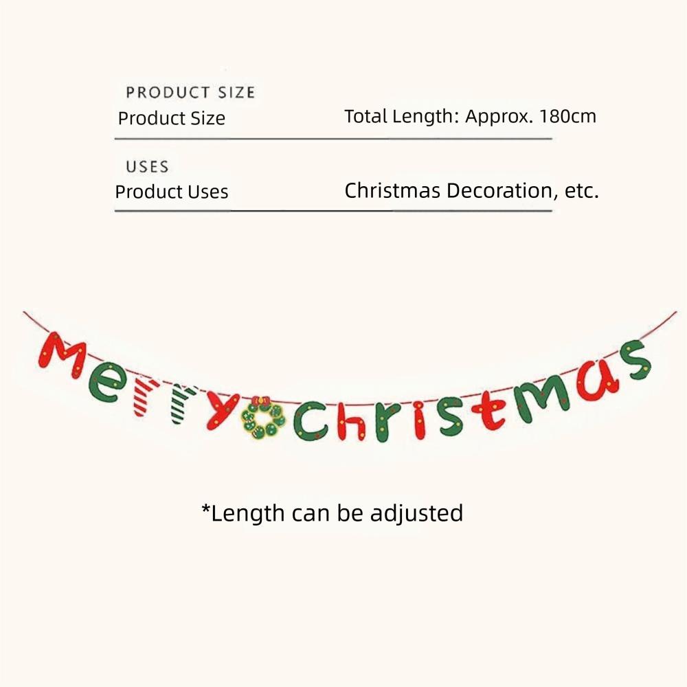 Paper Christmas Banner Christmas Theme Pull Flag Design Garland Christmas Ornaments Wall Hanging Hanging Ornaments