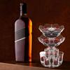 Yousheng Double Layer Drink Dispenser with 6 Shot Glasses Acrylic Liquor Dispenser Wine Divider Quick Pour Bar Accessories