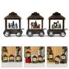 Lighted LED Musical Christmas Music Box Christmas Toy Music Box Snow Globe Cart Table Ornament for Home Decoration