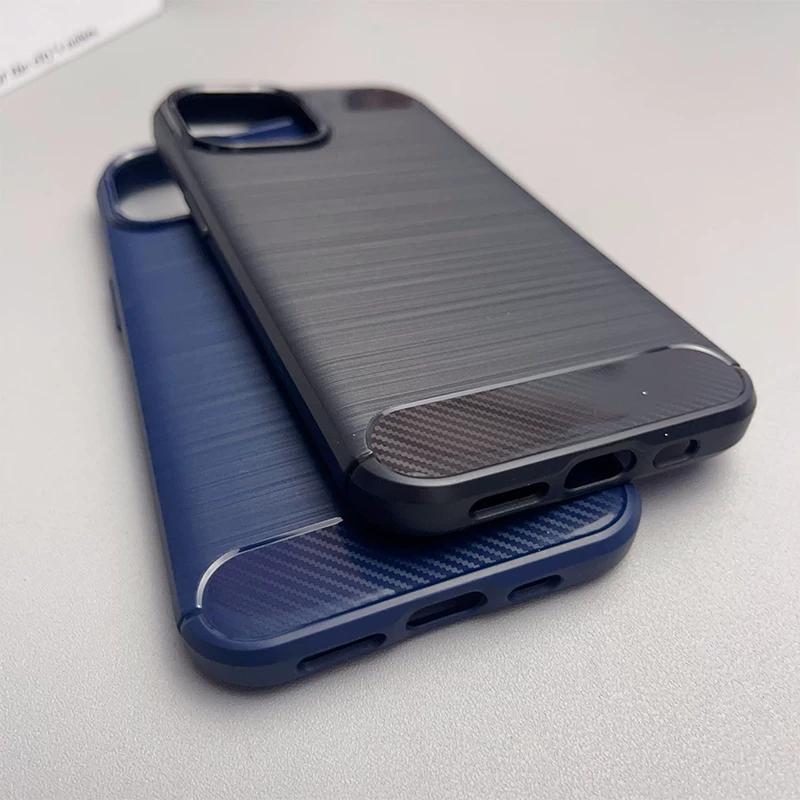 Carbon Fiber Brushed Cover for Iphone 18 Pro Max 17 17E 16 15 14 16e iphone17 13 12 Pro 11 15 plus Iphone18 Best Protection Case