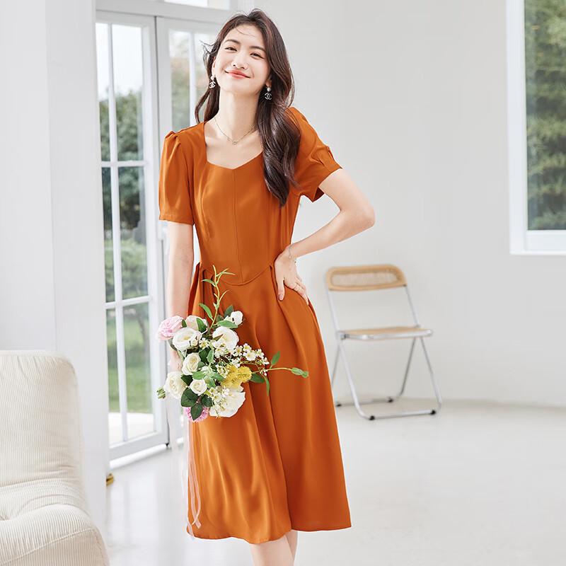 VICTORIA&VERA French Hepburn Style Short Sleeve A-line Dress