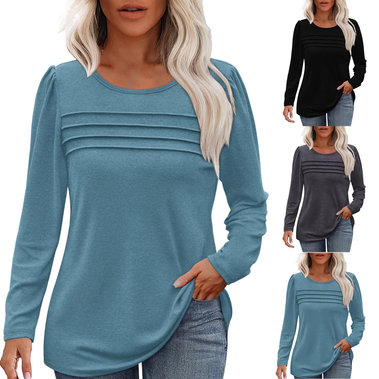 

Long Sleeve Shirts for Women Fall Fashion Dressy Casual Blouses Tunic Tops
