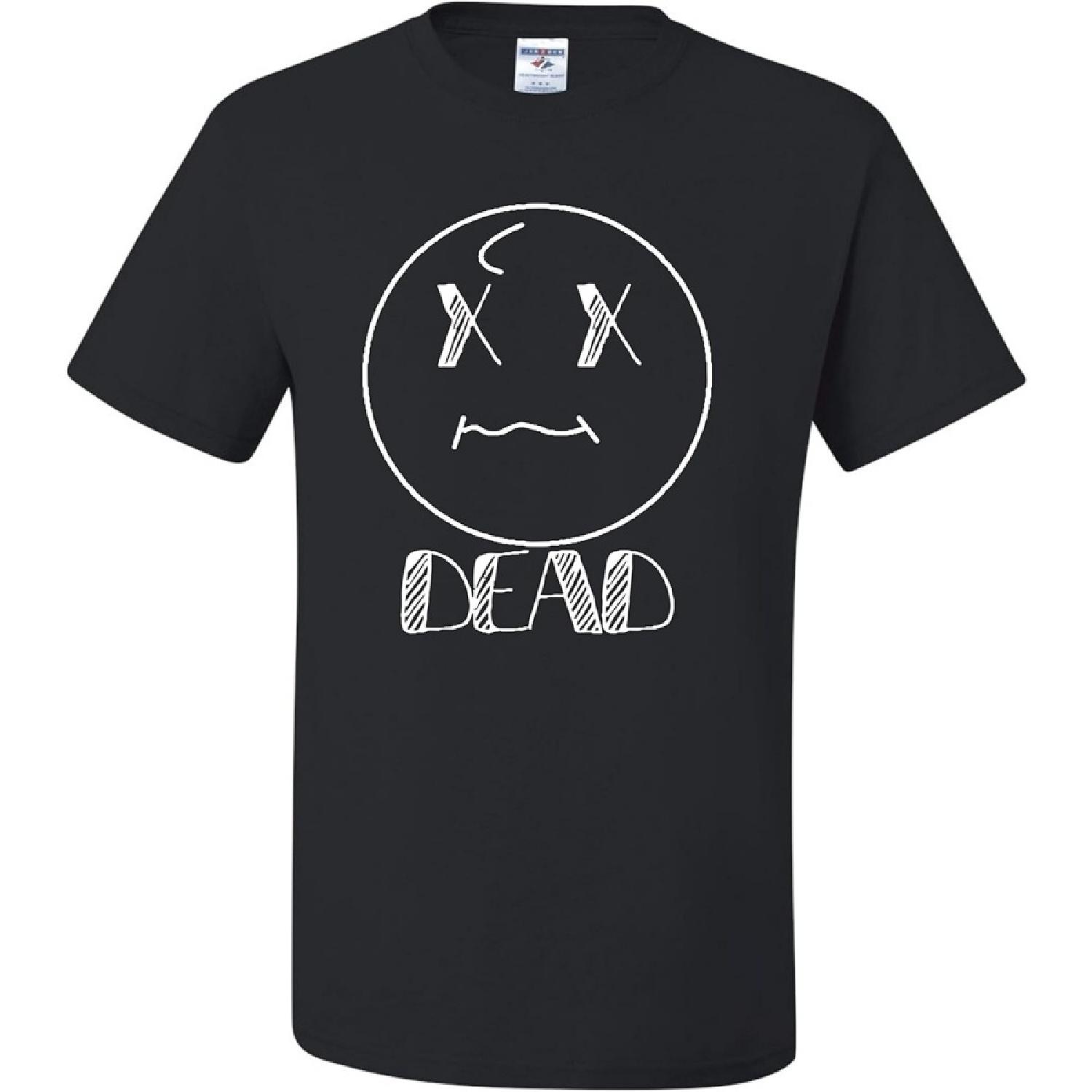 ALLNTRENDS Men s T Shirt Dead Face Cool Funny Humor Shirt XXXXXL чёрный