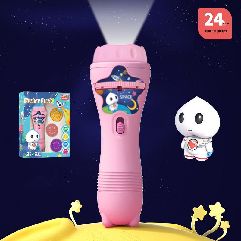 

Children s Luminous Projector Flashlight: Educational Early Learning Toy with Slides for Baby and Kids.