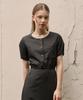Micene En Armour Cape Layered Banding Long Dress