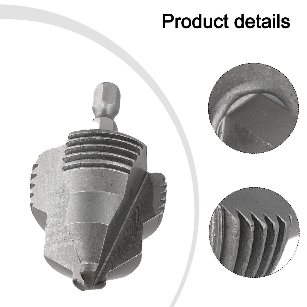 Three Blade Thread Drill Bit 3in1 with Hex Handle for Pipe Repair Usage