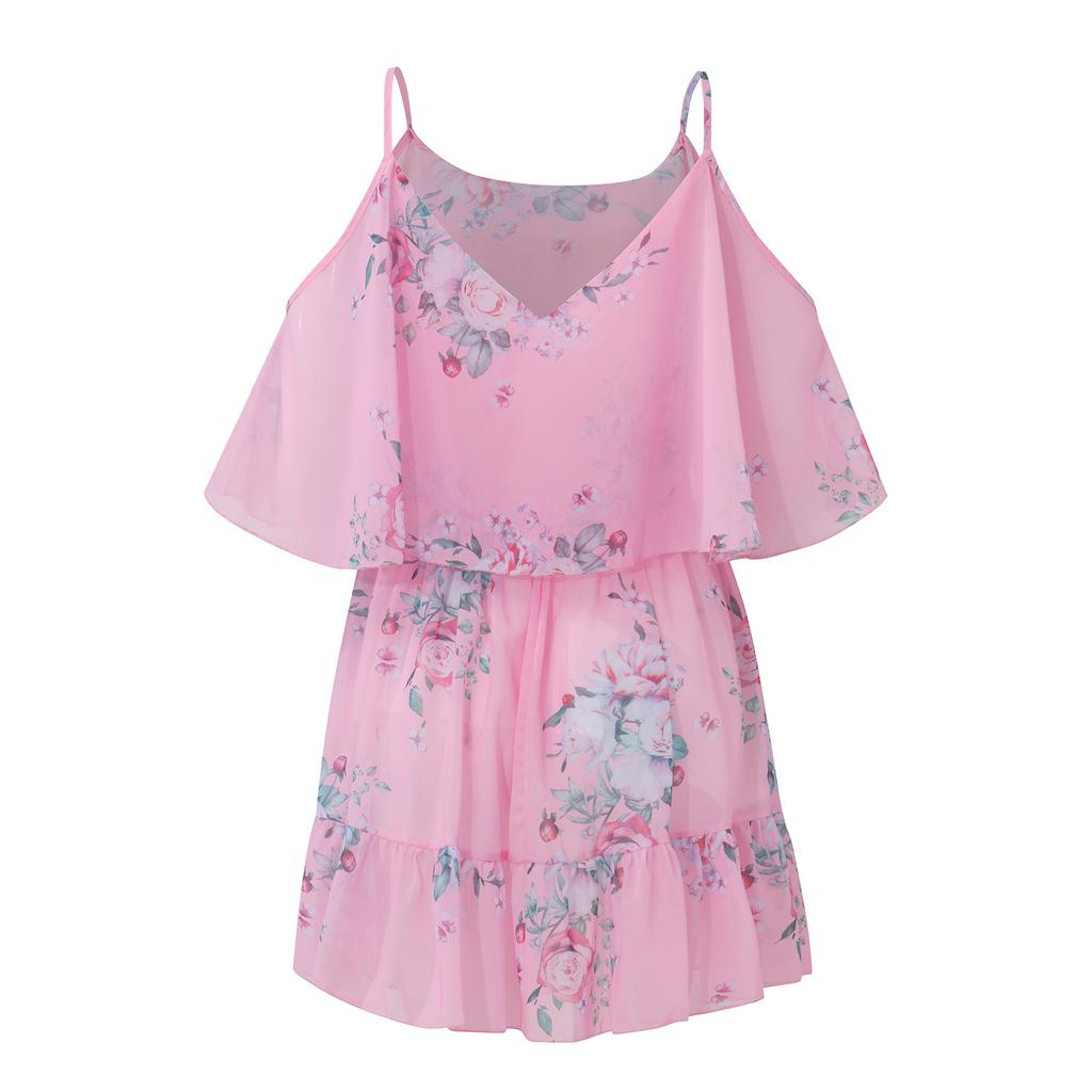 Fashion Women's One-Line Neck Tube Top Short Sleeve Off Shoulder Casual Dress