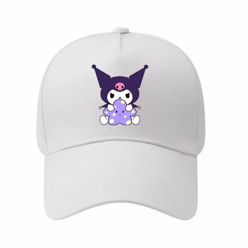 Adult Sanrio Kuromi Kuromi Five-piece Cotton Baseball Cap Sun Hat