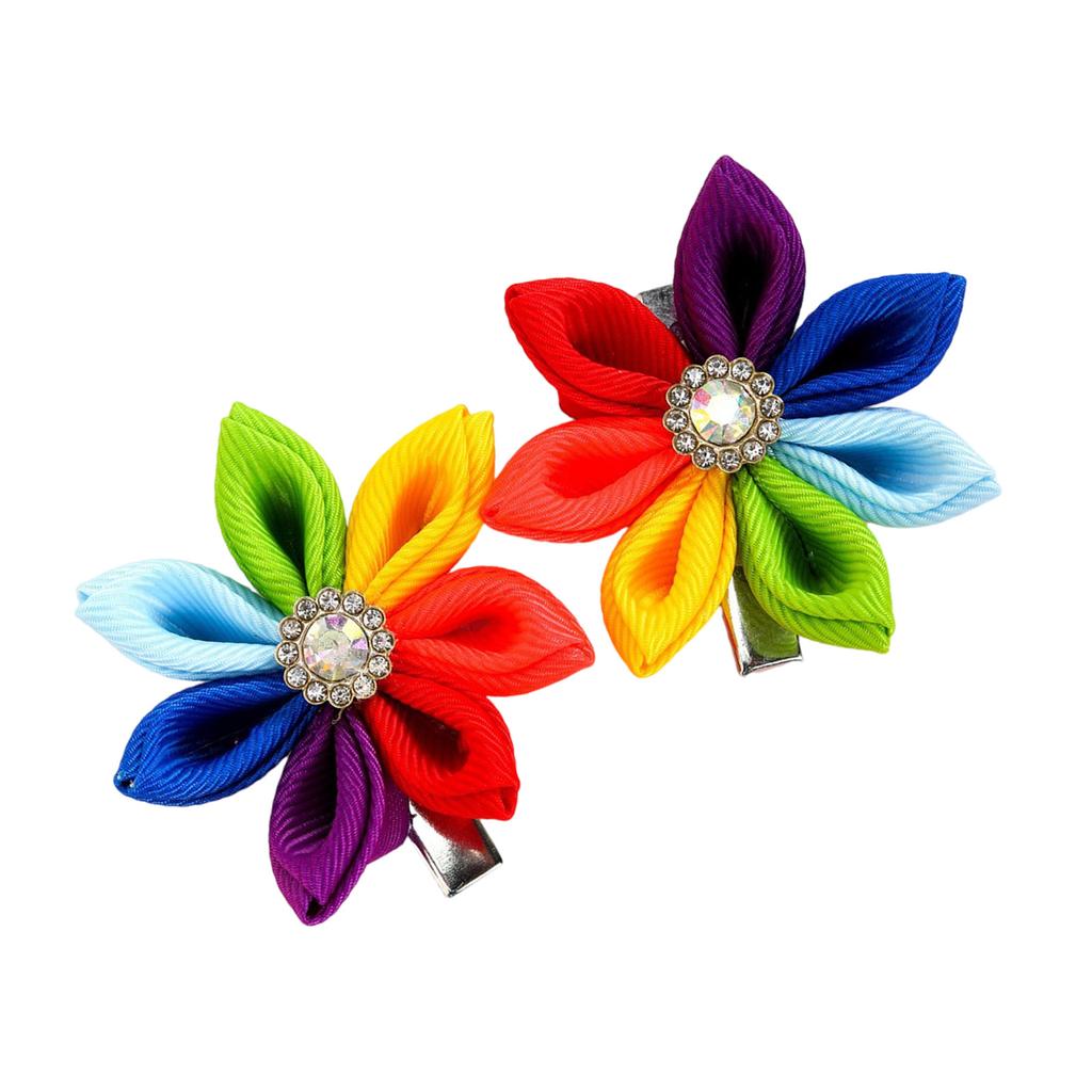 Girls Hair Clip Rainbow Women Kid Hairgrips Colorful Headdress Barrettes Rainbow Shape Sweet 2000s Girls Hairpins