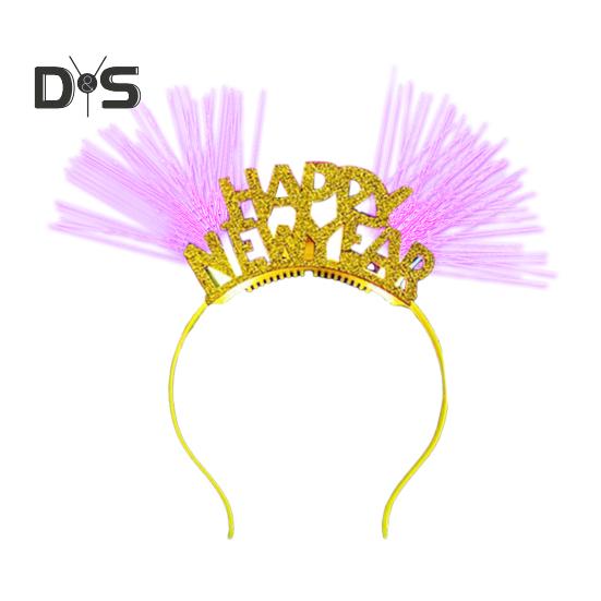 

Женская светодиодная повязка на голову, женский светящийся обруч для волос с эффектом пламени, новогодняя повязка на голову, аксессуары для вечеринок, выпускного вечера, рейва F