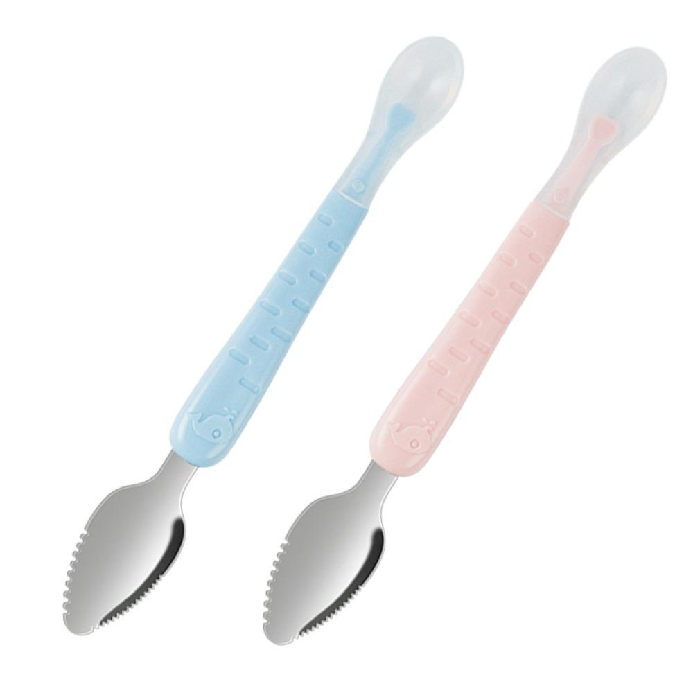 Food Grade Puree Spoon Double Headed Complementary Food Spoon Creative Baby Tableware