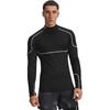 Grid Half High Neck Sports Pullover Long Sleeve T-Shirt Men Tops 6007127-001