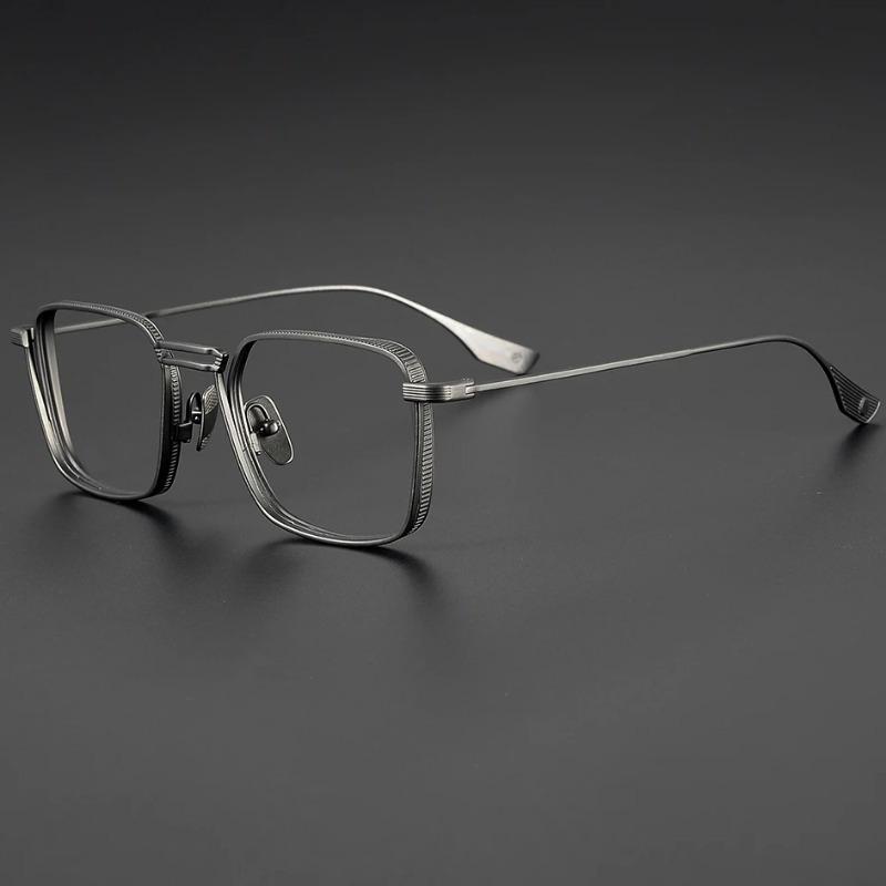 Retro Square Prescription Glasses Frame for Men Women Pure Titanium Fashion Anti Blue Light Optical Glasses Brand Designer Spectacles