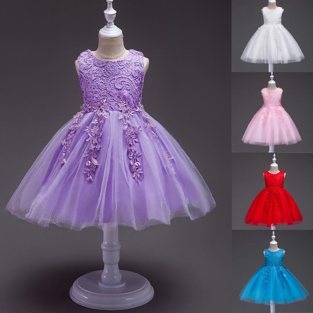 Buy Bowknot Kids Girl Dress Princess Formal Pageant Gown Party