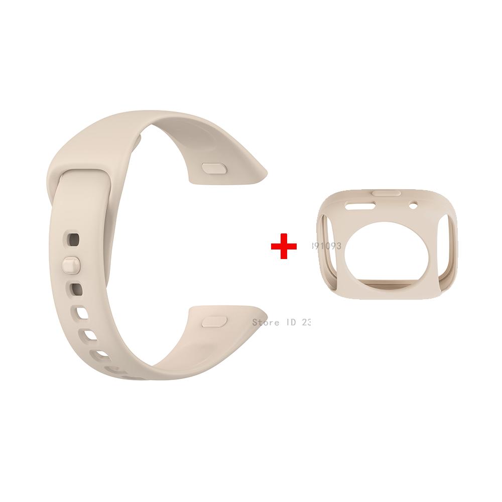 Silicone Strap+Protective Cover for Redmi Watch 3 Replacement Wrist Strap Bumper for Xiaomi Mi Watch Lite3 Wristband Bracelet
