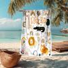 Custom Name Ultra-Soft Beach Towel with Animals Theme,Ideal for Pool - Camping, Diving - Perfect Travel Essential, Vibrant Beach Towel.