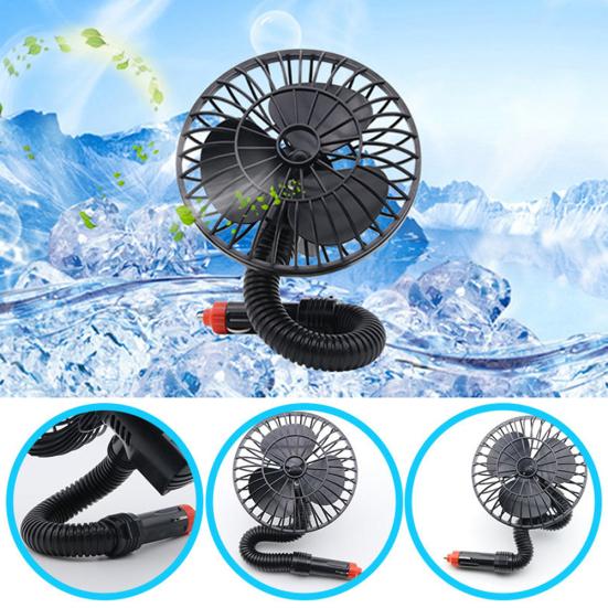 Portable 12V Car Low Noise Vehicle Mini Angle Adjustable Summer Cooling Fan