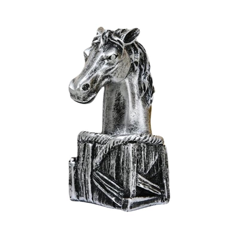 

Horse Head Statue Ornament Horse Animal Sculptures Horse Figurines Decorative Objects for Home Office Bookshelf Table