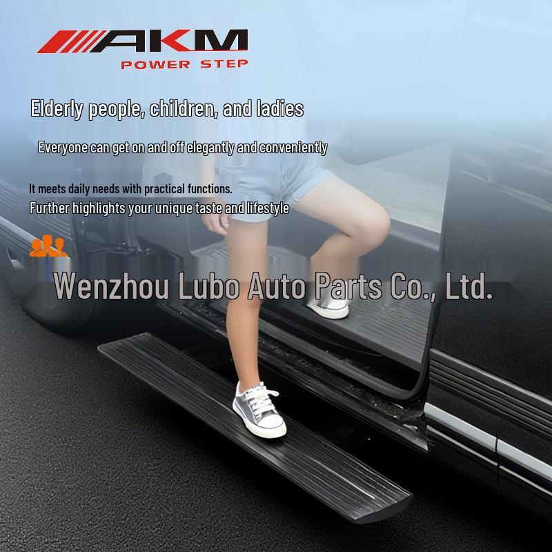 Compatible with 24+ Sinotruk Pioneer V: Single Right Door Auto-Retractable Aluminum Pedal with Welcome Lights.