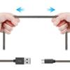 Câble Micro USB - Métal Noir - Lot de 2 - 1M - Compatible Android - Recharge rapide - Élégant
