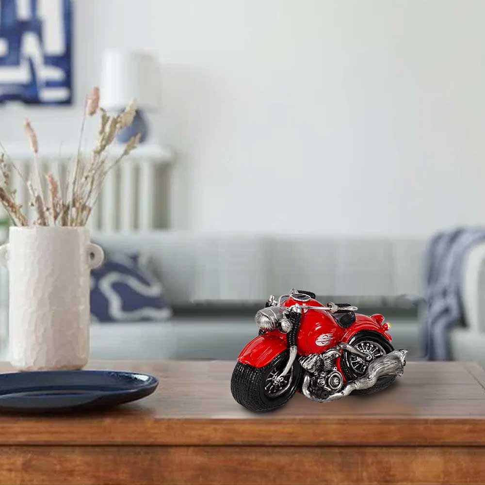 Collectible Figurines Mini Motorcycle Piggy Money Bank for Boys Home Office Table Bookshelf Decor Kid Ornament Toy Vehicle