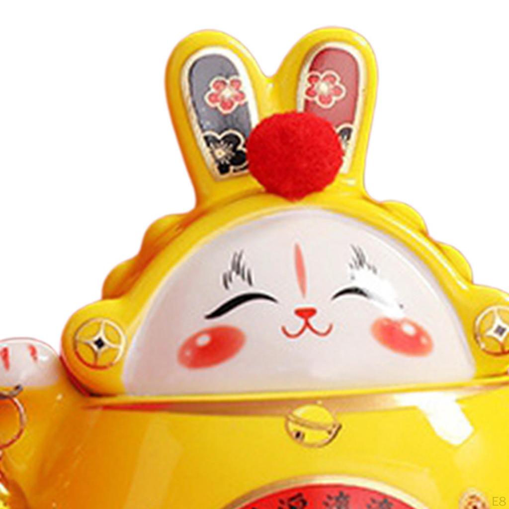 Year Wealth Lucky Figurine Ceramic Piggy Bank Decoration Home Office Decor for Good Luck Collectible