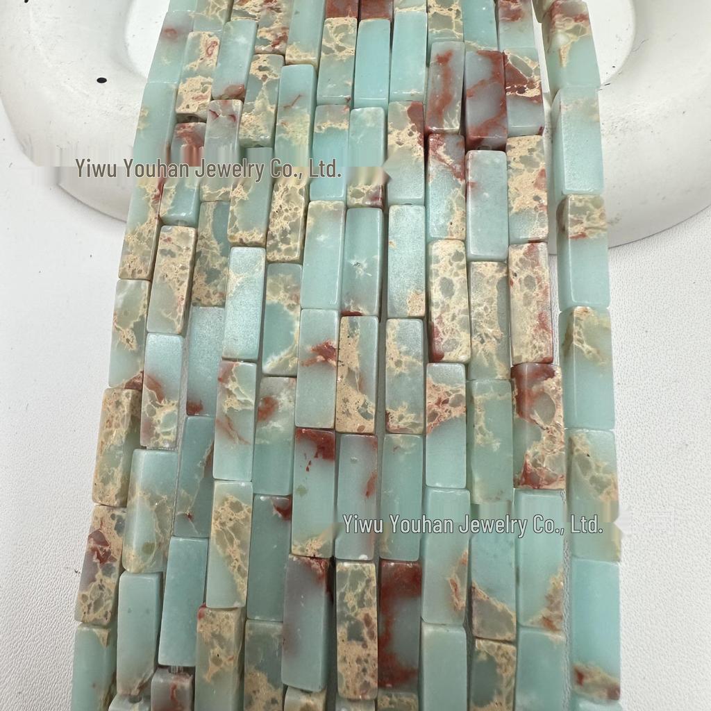 4x13mm Natural Stone Rectangle Bar Beads for DIY Jewelry and Bracelets