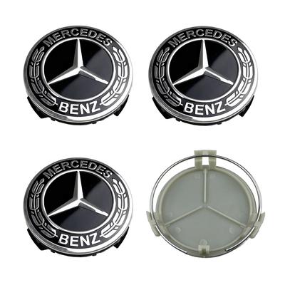 4 vnt. 75 mm automobilio ratlankio centrinis dangtelis, stebulės dangteliai, emblemos priedai Mercedes Benz AMG W210 W211 W176 W203 W204 W212 W205 CLA CLK GLA GLC