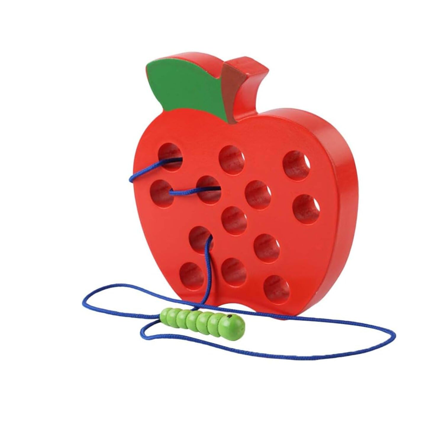 

UOPR Wooden Threading Toy with Fruits, Caterpillars, and Apple Maze for Toddlers, Early Finger Development, Threading Toy, Educational Toy, Develops