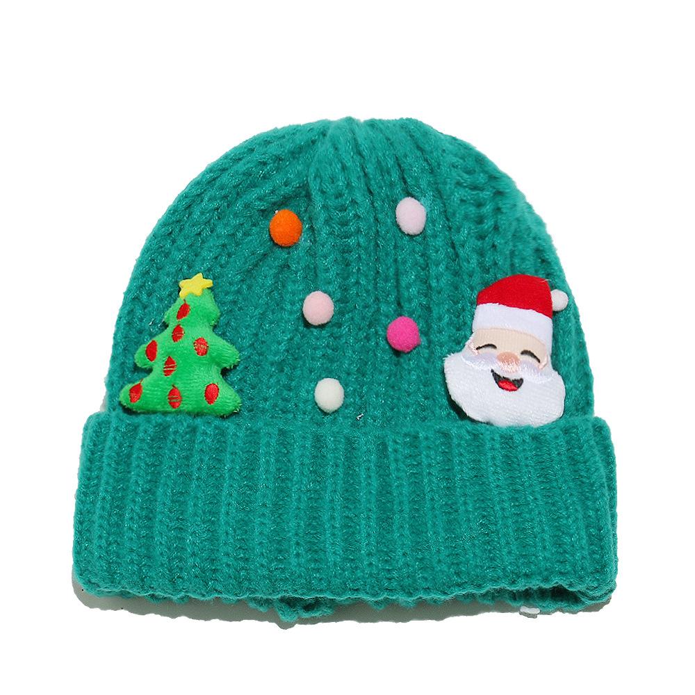 Herbst und Winter neu Weihnachtsmann Schneeflocke Elch Wollmütze Weihnachten warme Strickmütze