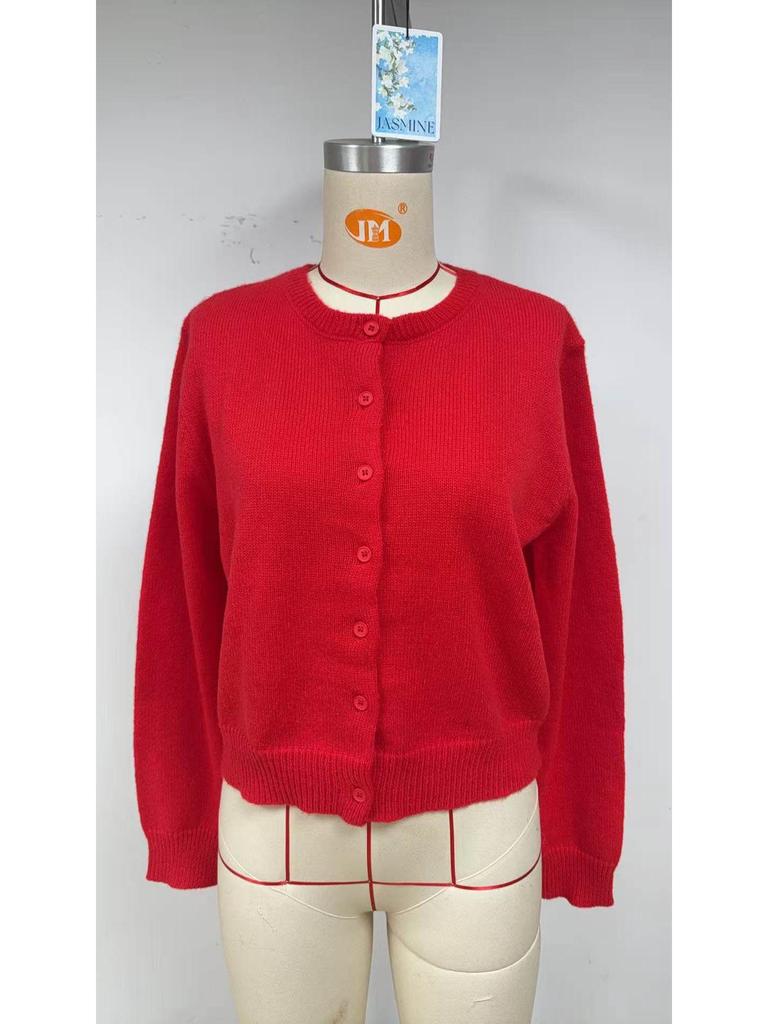 Women's Long Sleeve Knit Cardigan - Soft, Short, Loose, Slimming Autumn/Winter 2025