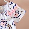 Summer New Girls Short Sleeve Shorts Flowers Two-piece Baby Sweet Suit