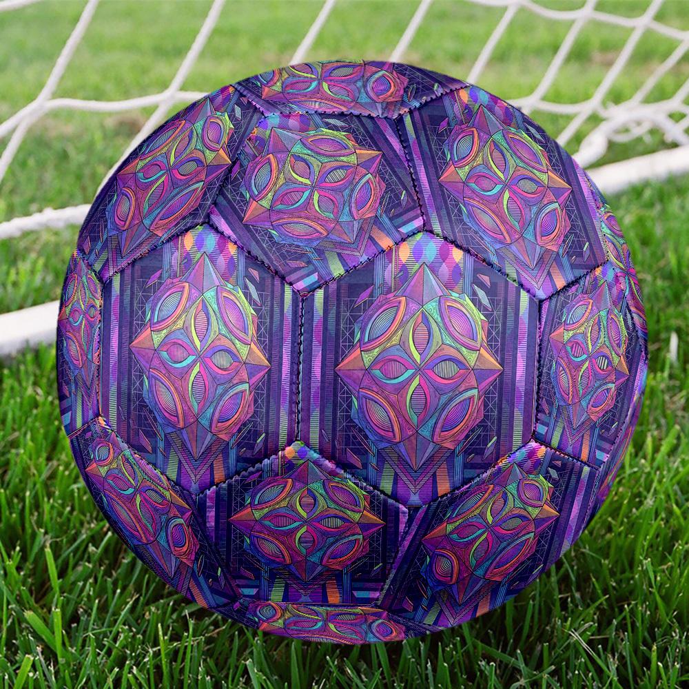 1pc Geometric Harmony Themed Soccer Ball, Size 5, Lightweight PVC Material, Outdoor Training Soccer Ball Gift. q62264