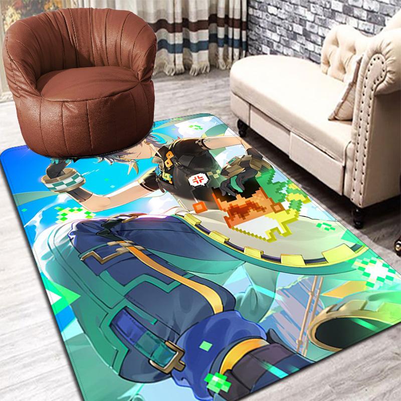 Genshin Impact Kinich Rug Floor Mat for Living Room or Bedroom Soft and Comfortable Carpet a Gift for Birthday and Holiday.NFF0928623
