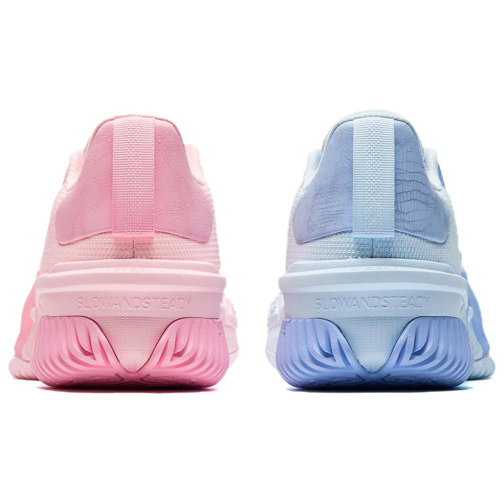 Neue Anta Space 5 Dämpfung, Abriebfest, Anti-Kipp-Low-Top-Basketballschuhe Herren Pink Blau Asymmetrisch 912531613Q-1