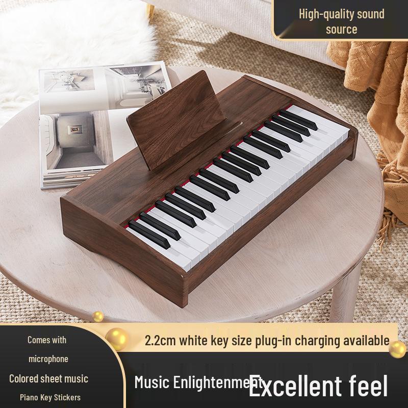 25 & 37-Key Wooden Children's Electronic Organ Piano: Beginner Musical Toy for Kids, Boys & Girls, Multifunctional for Home Use