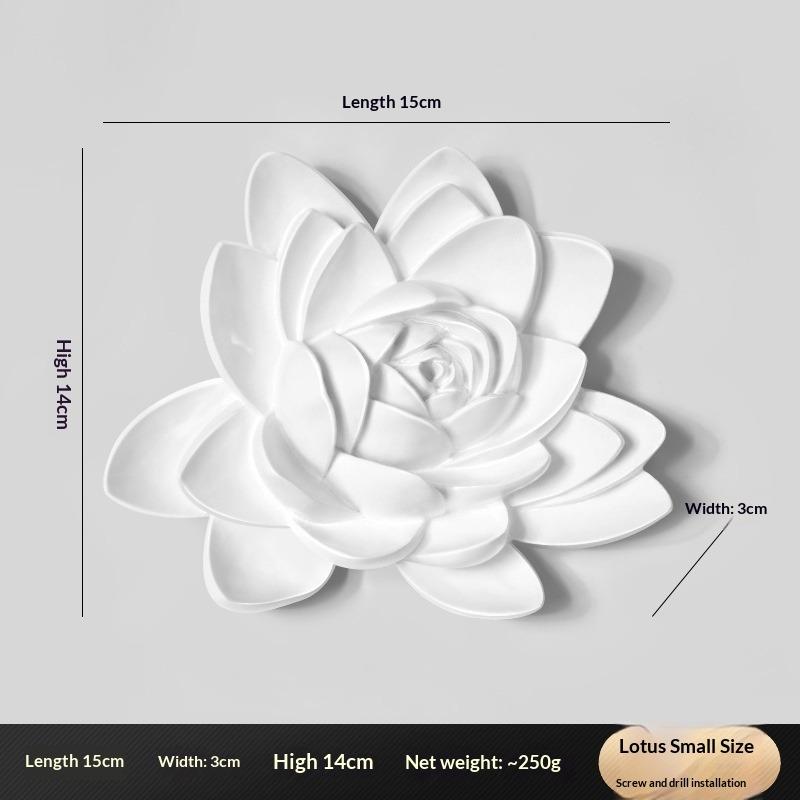 Three-dimensional Flower Wall Decoration Creative Lotus Goldfish Decoration Wall Hanging Living Room Sofa TV Background Wall Pendant