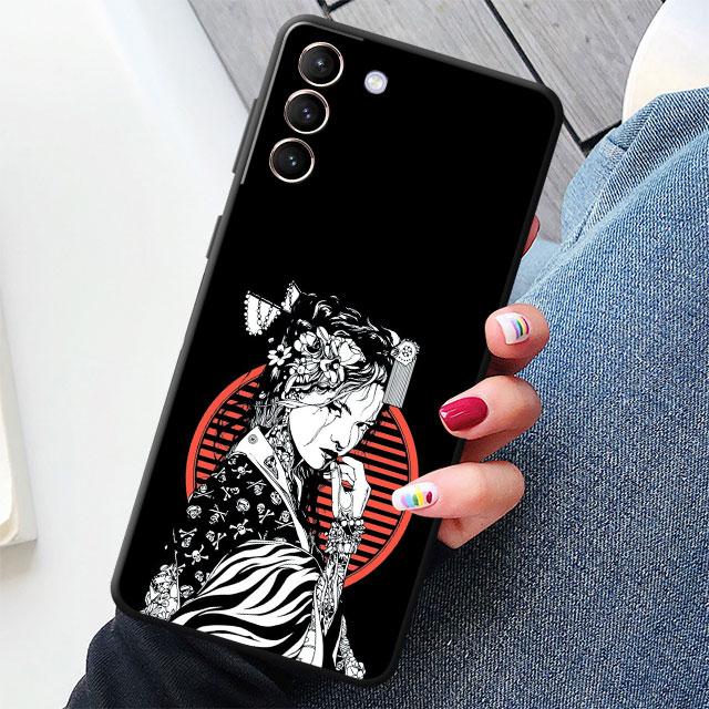 Case For Samsung Galaxy S20 S22 S21 FE S10 S23 Plus S24 Note 20 Ultra 10 Black Soft Phone Shell Great Ramen Wave Japan S24Ultra