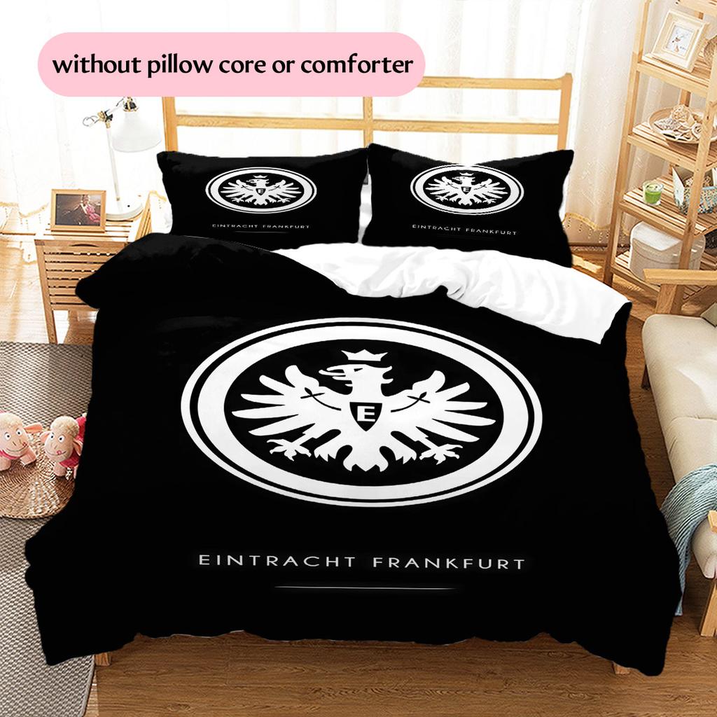 Vzorové povlečení Eintracht Frankfurt Domácí dekorace Narozeninový dárek ( 1 povlak na peřinu + 2 povlaky na polštář, bez náplně),merchandise pro fanoušky.