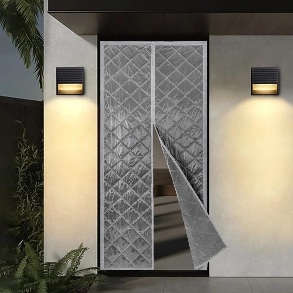 Magnetic Thermal Insulated Door Curtain,Wind, Cold and Noise Proof, Pet Friendly, Suitable for air-Conditioned Rooms