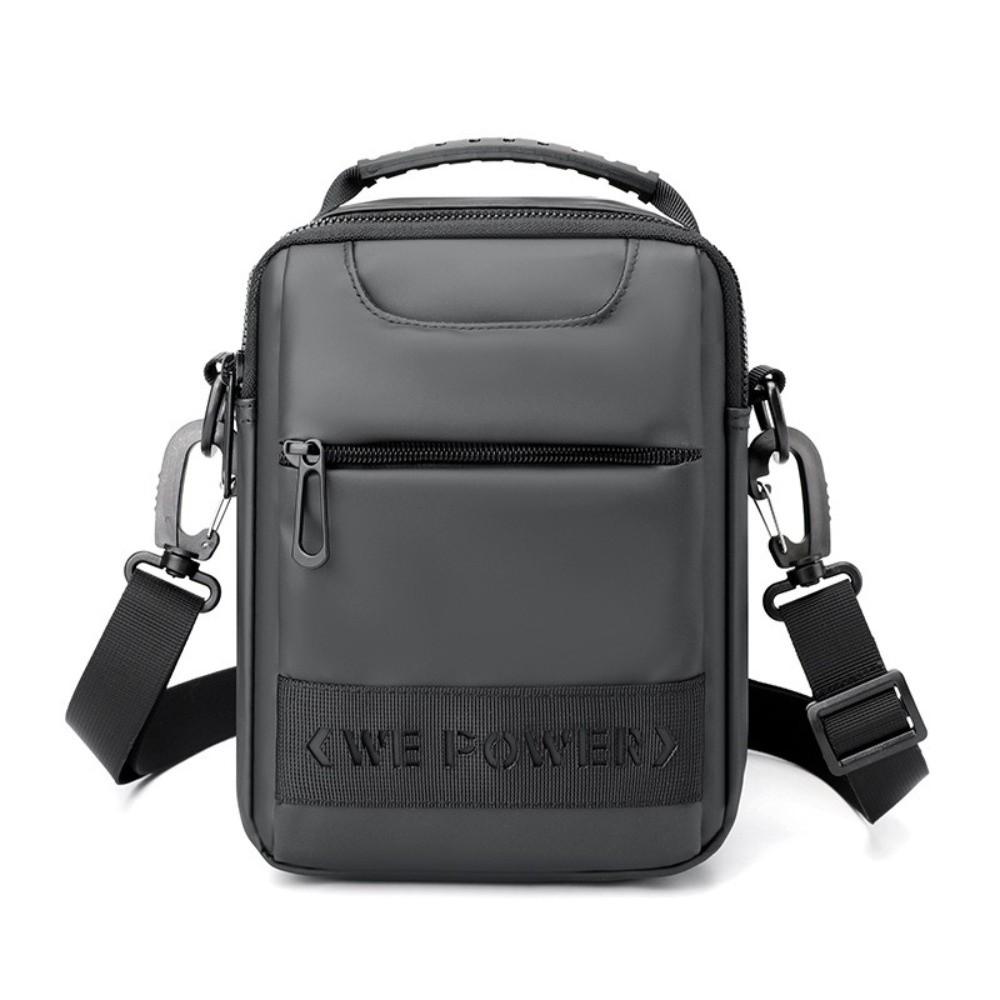 Casual Men Crossbody Bag Large Capacity Nylon Wearable Belt Hanging Bag Multi-Pockets Multi-functional Small Shoulder Bag Travel