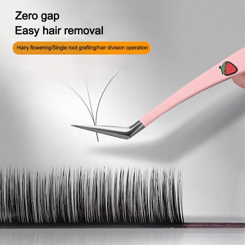 New Tweezers Eyelash Extension Clip Lash Tweezers for Eyelashes Professional Volume Fiber Tip Lash Tweezers JMNZ02