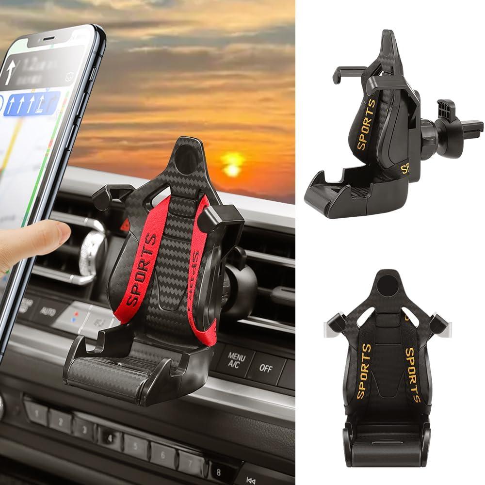 Handyhalterung für Autositz in Rennsitzform Handyhalter für Lüftungsschlitz Handyhalterung für Auto mit Metallklemme Autozubehör