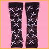 Fashionable Fingerless Mesh Gloves Arm Sleeves with Rhinestones for Women Teens Vintage Styles Holiday Gathering Props