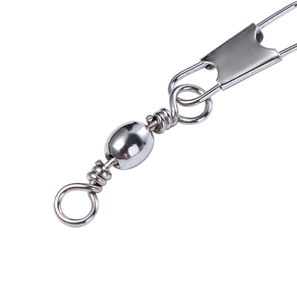 Pin Connector Interlocking Snap Fishing Connector Fishing Swivels Solid Ring Metal Connector
