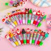 Christmas Ballpoint Pen Snowman Reindeer Topper Designs Multi-Color Writing Pen Fun Holiday Gift for Students Friends
