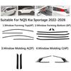 For Kia Sportage NQ5 16pcs ABS Car Window Decorative Strip Button Side Panel Cover Trim Car Interior Mouldings