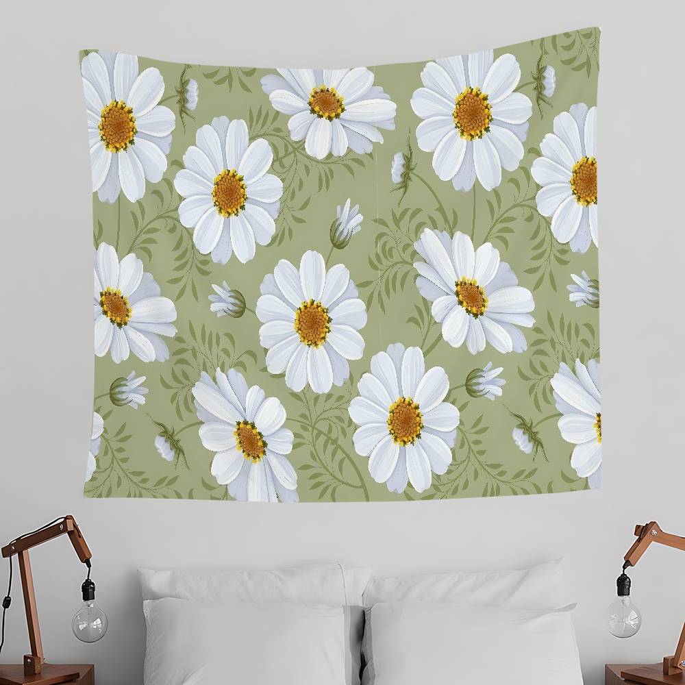 Rose Daisy Tapestry Wall Hanging Tapestry Art Deco Blanket Curtain Hanging At Home Bedroom Living Room Decor