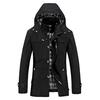 New Autumn and Winter Men's Jacket Pure Cotton Washed Mid-length Large Size Casual Windbreaker Jacket